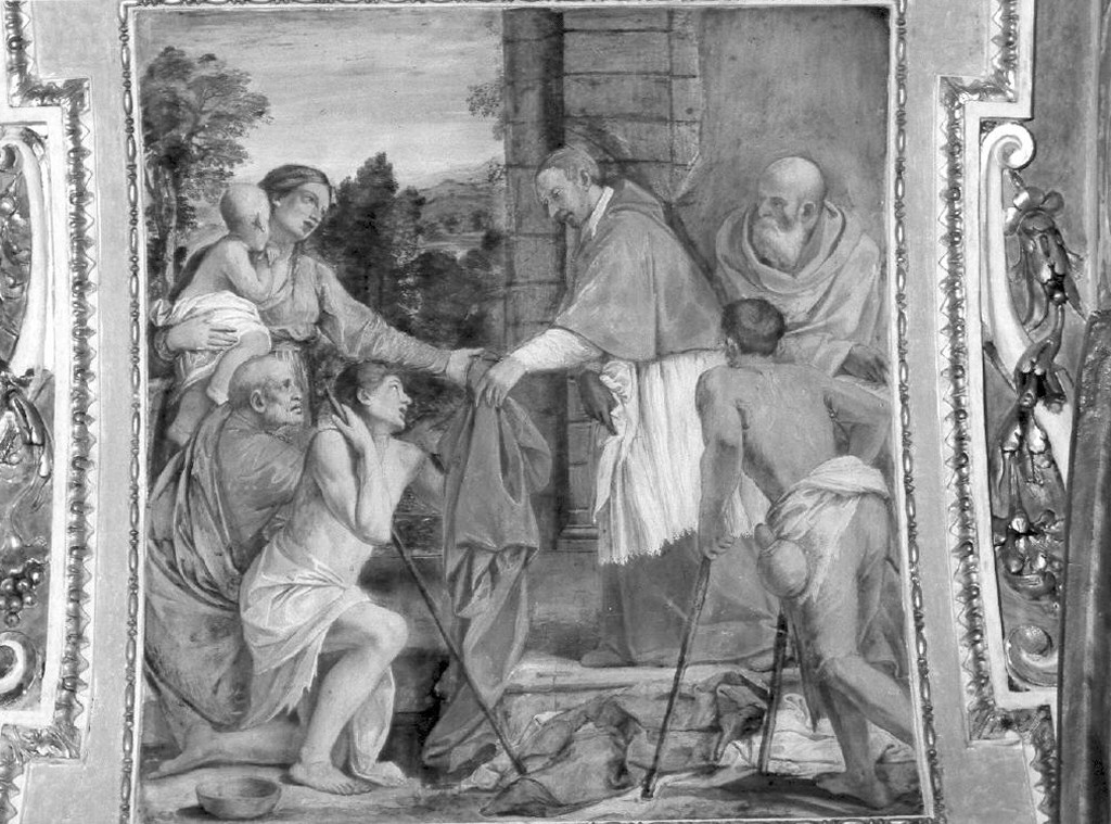 Elemosina di San Carlo (dipinto) di Carracci Antonio (sec. XVII)