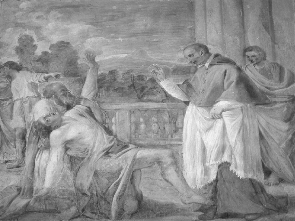San Carlo libera un indemoniato (dipinto) di Carracci Antonio (sec. XVII)