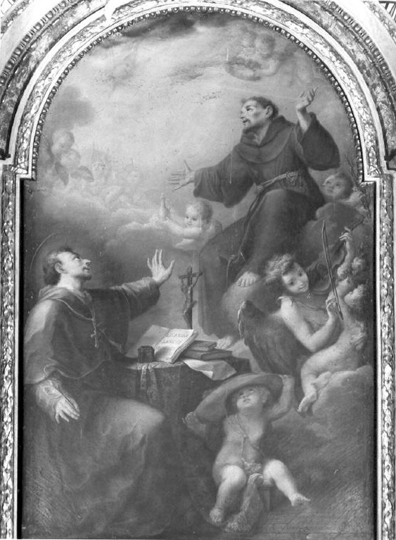 San Francesco appare a San Bonaventura da Bagnoregio (pala d'altare) di Fiorentini Domenico Antonio (sec. XVIII)