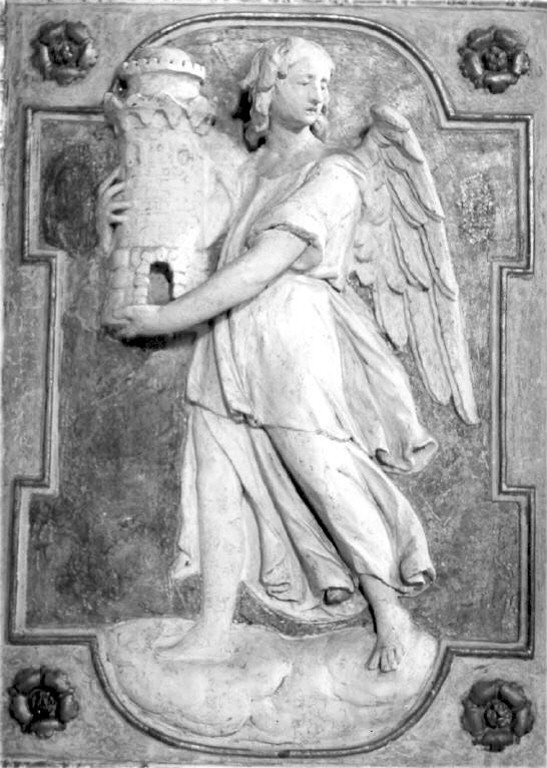 Angeli con i simboli delle litanie lauretane (scultura) - ambito romano (prima metà sec. XVII)