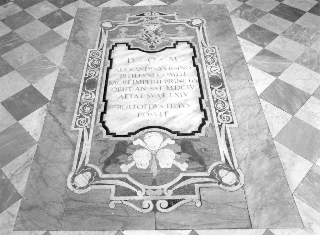 lastra tombale - ambito romano (sec. XVII)