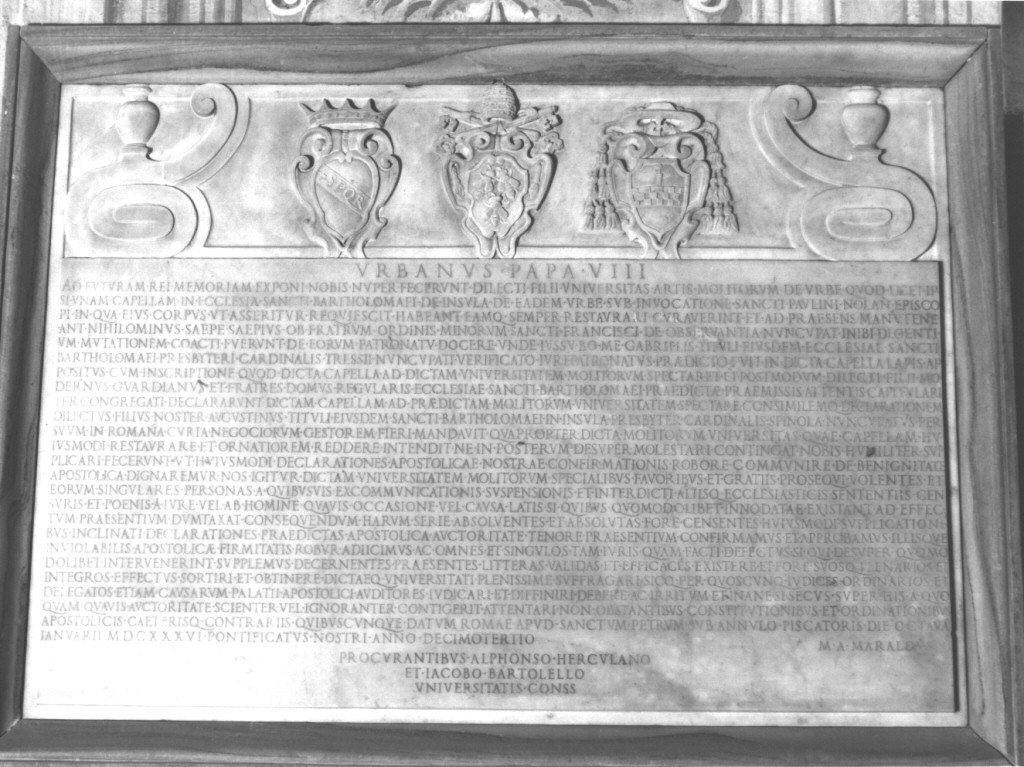 lapide - ambito romano (sec. XVII)