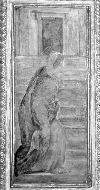 Maria Vergine sulle scale di un tempio (dipinto) di Carracci Antonio (sec. XVII)