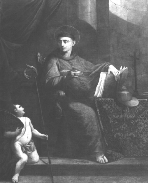 San Bonaventura e un angelo (dipinto) - ambito romano (sec. XVII)