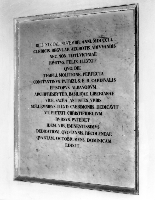 lapide commemorativa - ambito romano (sec. XIX)