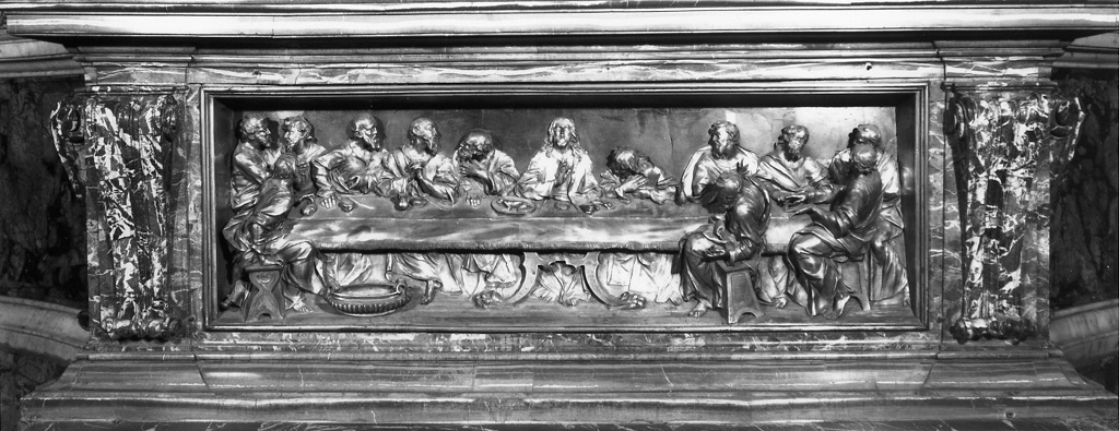 Ultima cena (rilievo) di Alpino Francesco (attribuito) (sec. XVII)