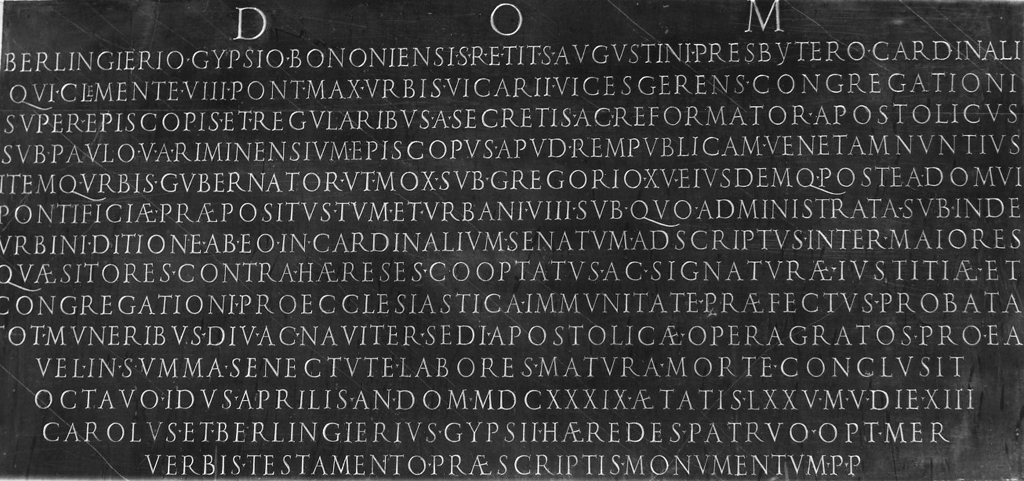 lapide - ambito romano (sec. XVII)