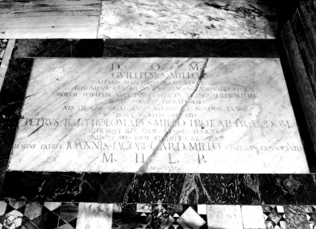 lapide tombale - ambito romano (sec. XVIII)