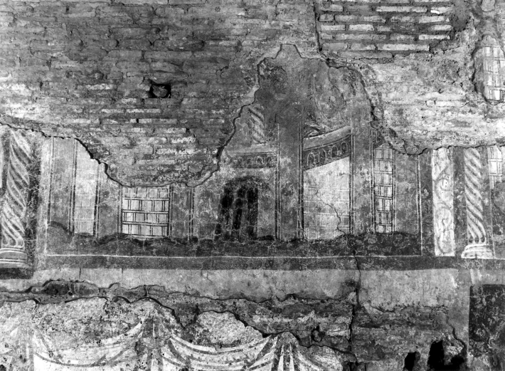 Decorazione architettonica, vela (dipinto) - ambito romano (sec. X)