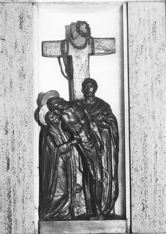 Via Crucis (rilievo) di Nicolini Giovanni (sec. XX)