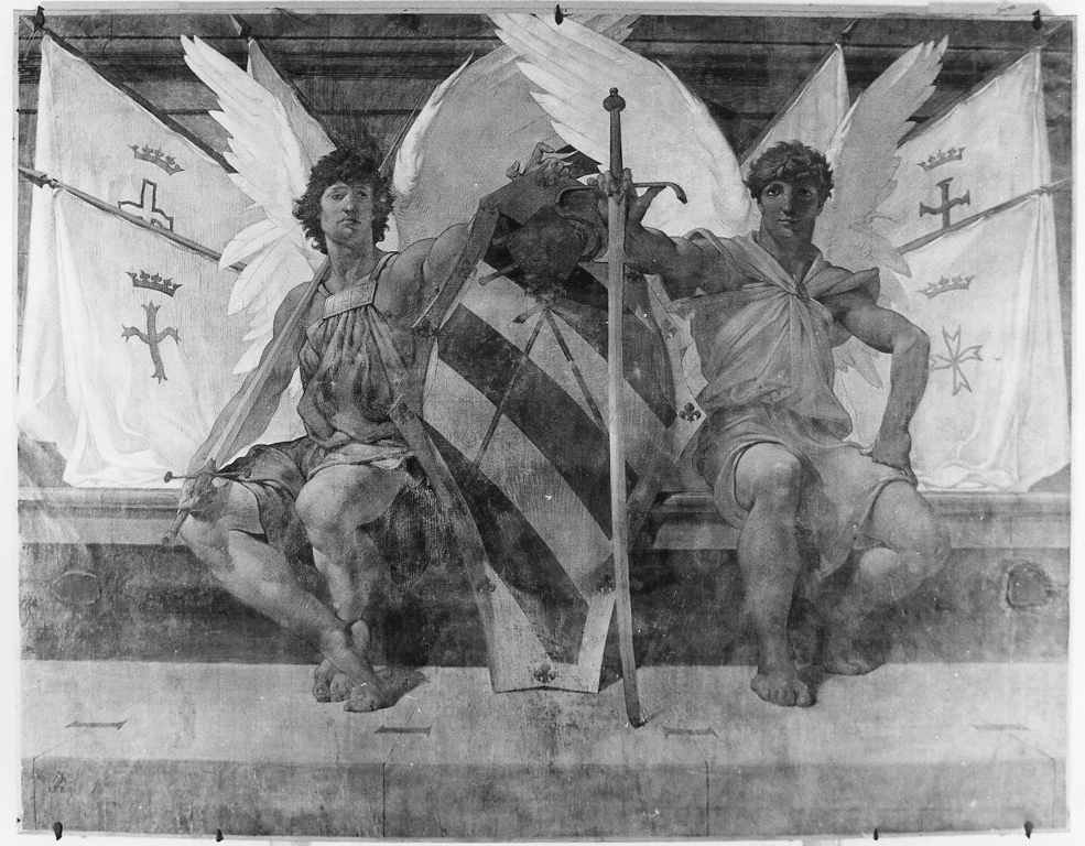 Angeli reggistemma (dipinto) di Lehoux Pierre Adrien Pascal (sec. XIX)