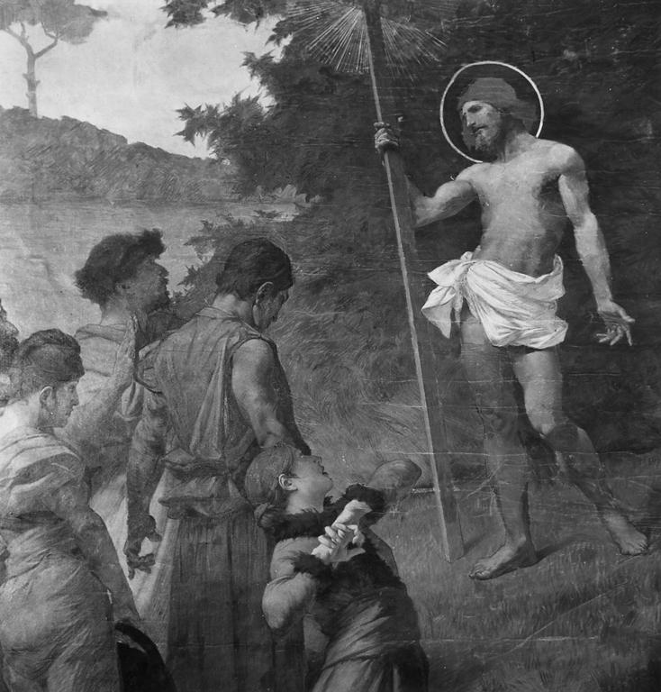 Misericordia di Cristo (dipinto) di Lehoux Pierre Adrien Pascal (sec. XIX)