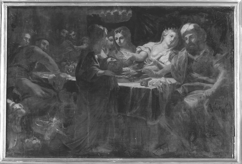 Salome consegna la testa di San Giovanni Battista a Erodiade (dipinto, pendant) di Dal Sole Giovan Gioseffo (fine/inizio secc. XVII/ XVIII)