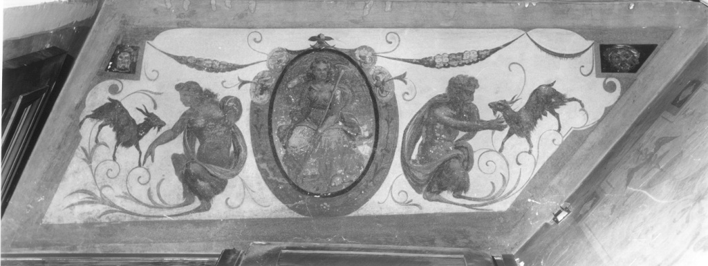 figure allegoriche (dipinto, complesso decorativo) - ambito romano (sec. XVI)