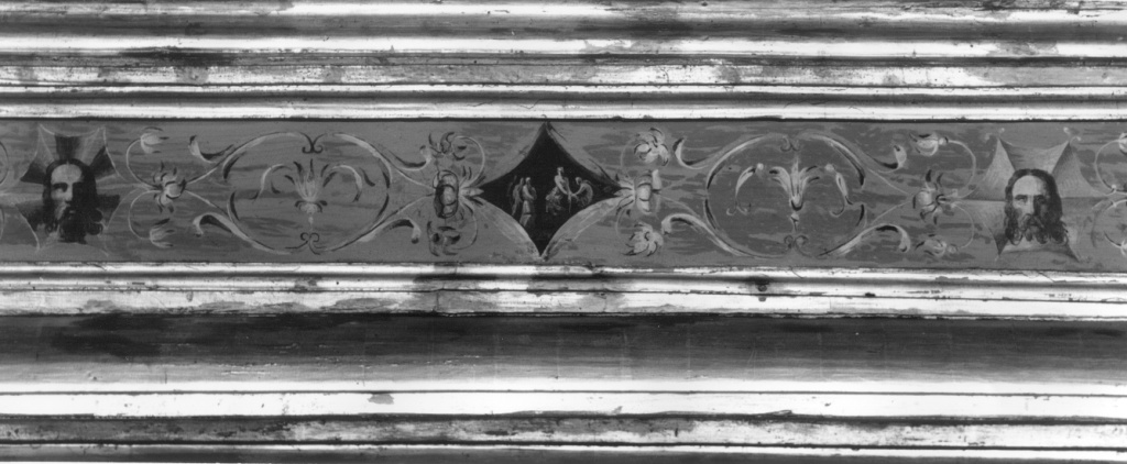 Cristo davanti a Ponzio Pilato (soffitto a cassettoni, complesso decorativo) - ambito romano (sec. XVI)