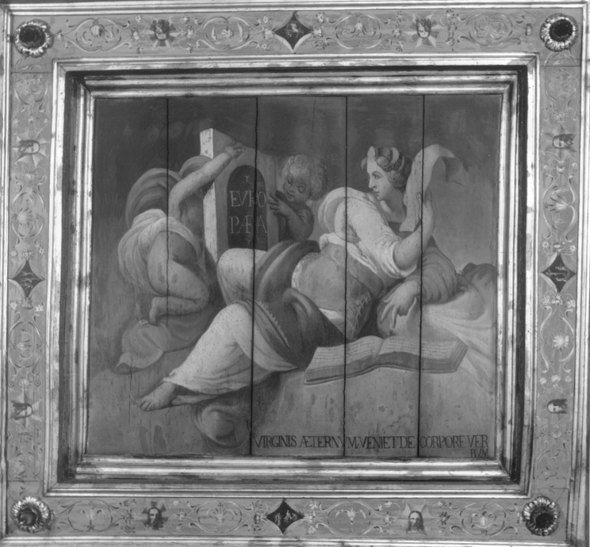 sibilla Europea (soffitto a cassettoni, complesso decorativo) - ambito romano (sec. XVI)