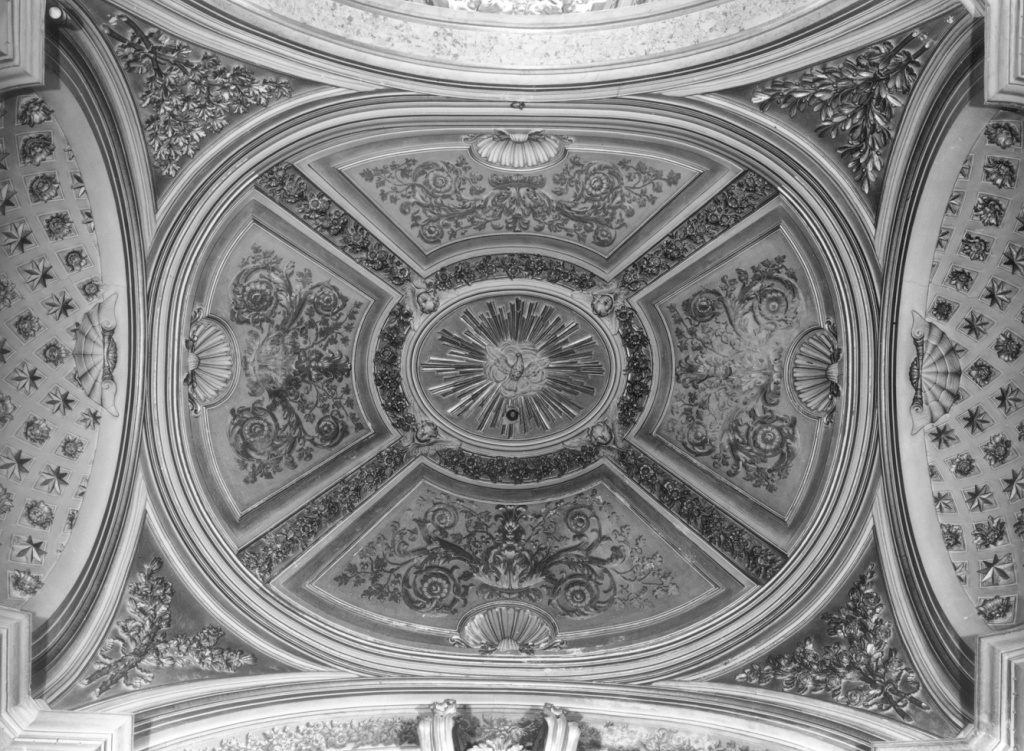 colomba dello Spirito Santo e racemi (decorazione plastica, complesso decorativo) di Bergondi Andrea (sec. XVIII)