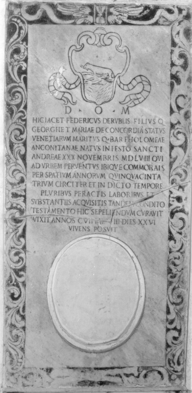 lapide tombale - ambito romano (sec. XVI)