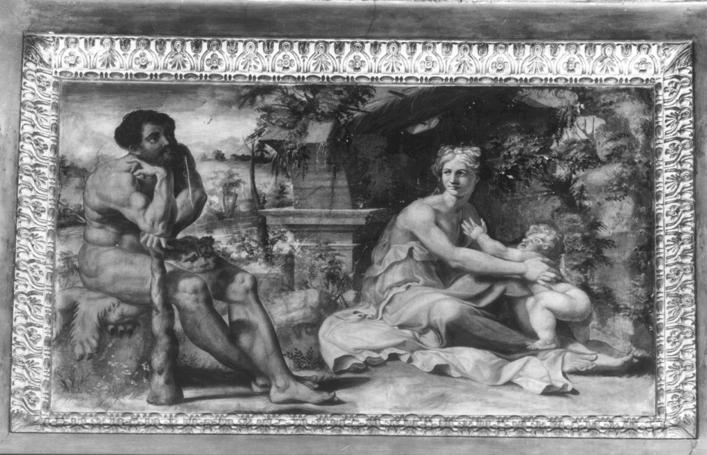 Ercole e la ninfa con il piccolo Fabio Massimo (dipinto) di Ricciarelli Daniele detto Daniele da Volterra (sec. XVI)