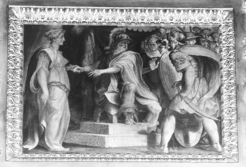 Quinto Fabio Massimo unisce un soldato lucano, che aveva disertato, alla donna amata (dipinto) di Ricciarelli Daniele detto Daniele da Volterra (sec. XVI)