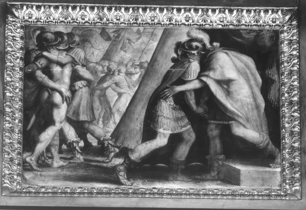 Abbraccio tra Quinto Fabio Massimo e Minungo (dipinto) di Ricciarelli Daniele detto Daniele da Volterra (sec. XVI)