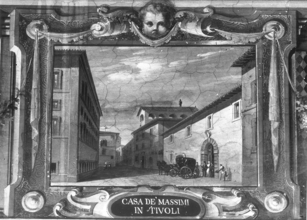 Casa dei Massimo a Tivoli (dipinto) di Angelini Annibale (sec. XIX)