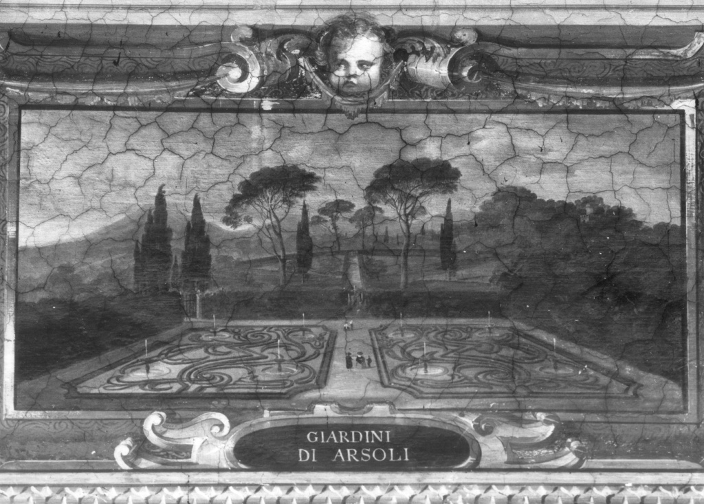 Giardini di Arsoli (dipinto) di Angelini Annibale (sec. XIX)