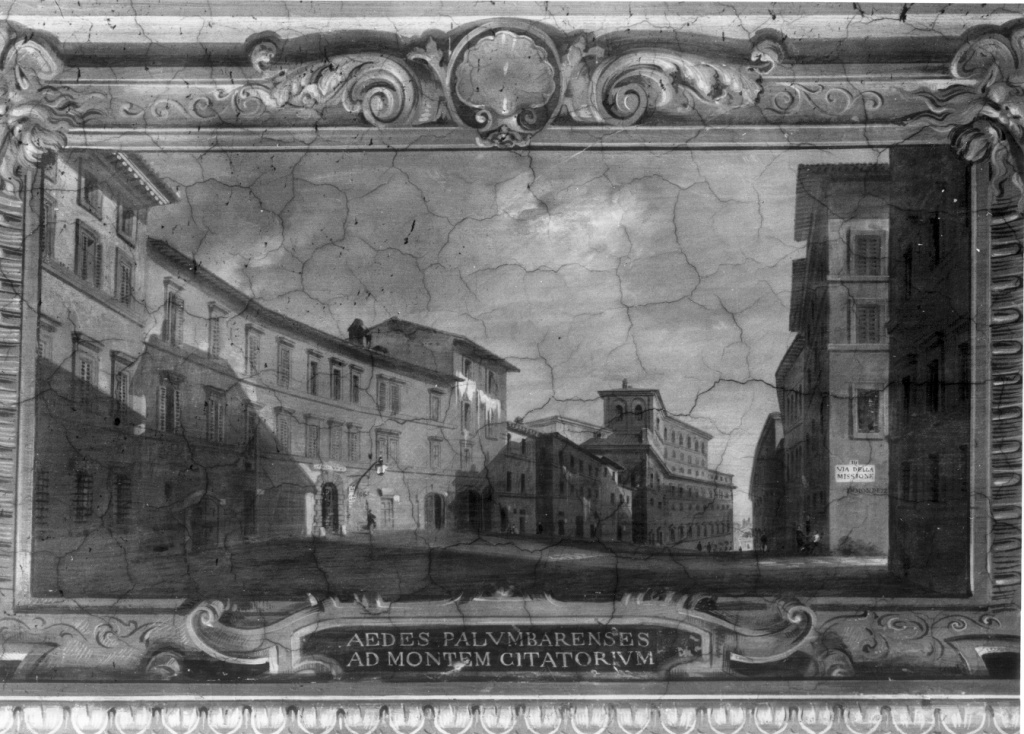 Palazzo di Montecitorio (dipinto) di Angelini Annibale (sec. XIX, sec. XIX)
