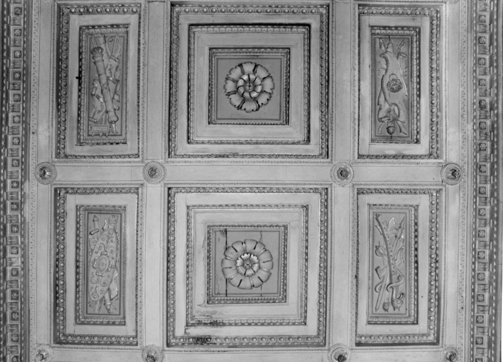 soffitto a cassettoni - ambito romano (metà sec. XVI)