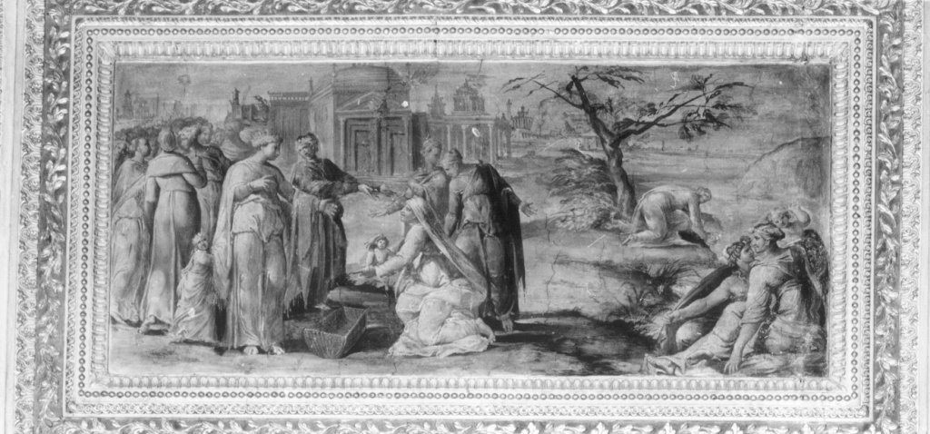 Mosè salvato dalle acque (dipinto) di Pellegrini Pellegrino detto Pellegrino Tibaldi (sec. XVI)