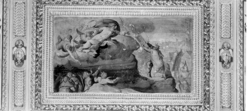 Mosè riceve i dieci comandamenti (dipinto) di Pellegrini Pellegrino detto Pellegrino Tibaldi (sec. XVI)