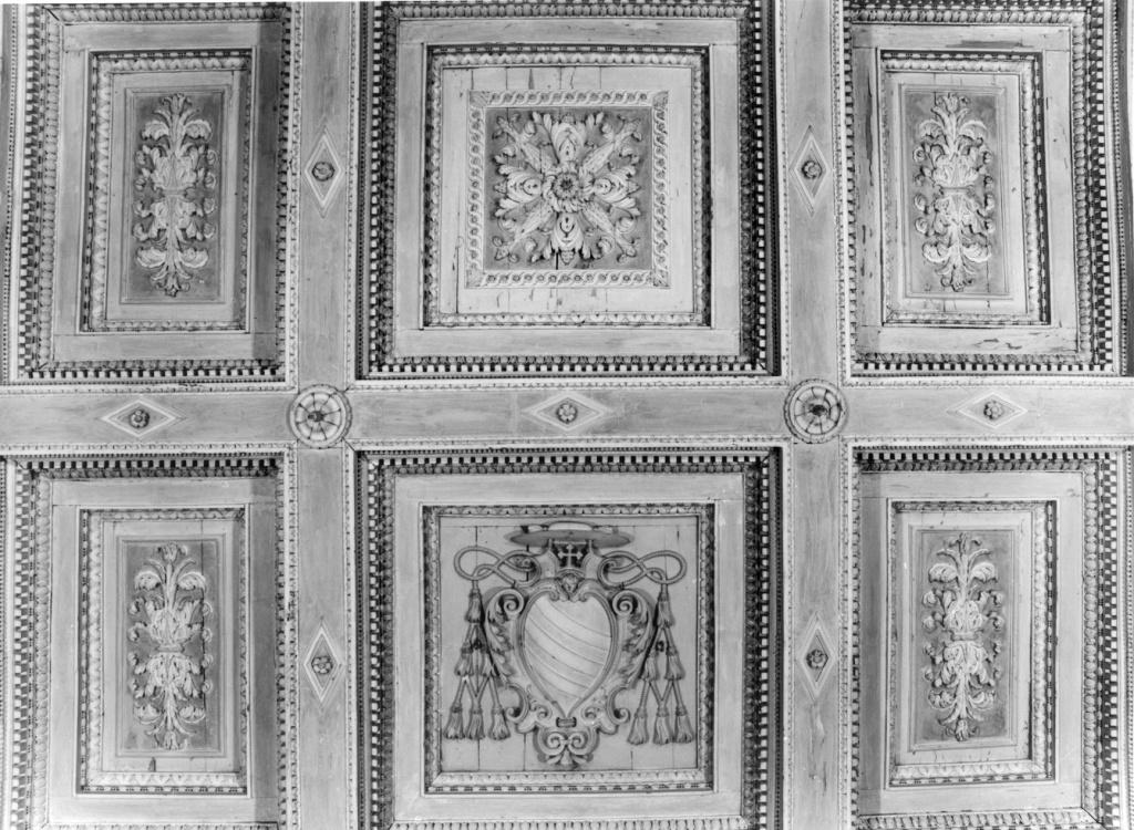 soffitto a cassettoni - ambito romano (sec. XVI)