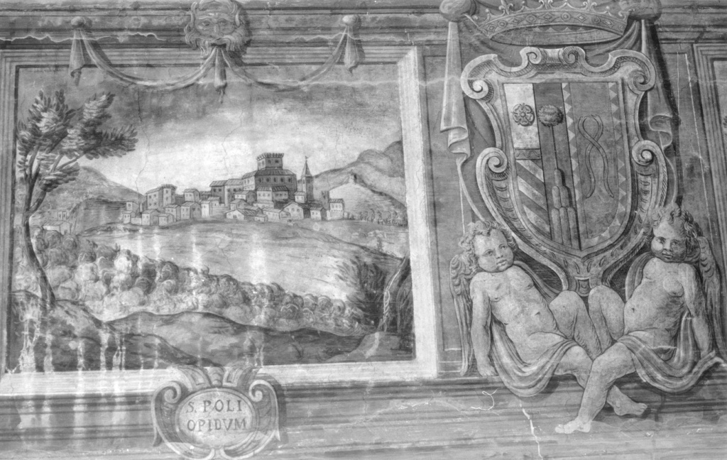 veduta di San Polo dei Cavalieri (dipinto) - ambito romano (sec. XVI)