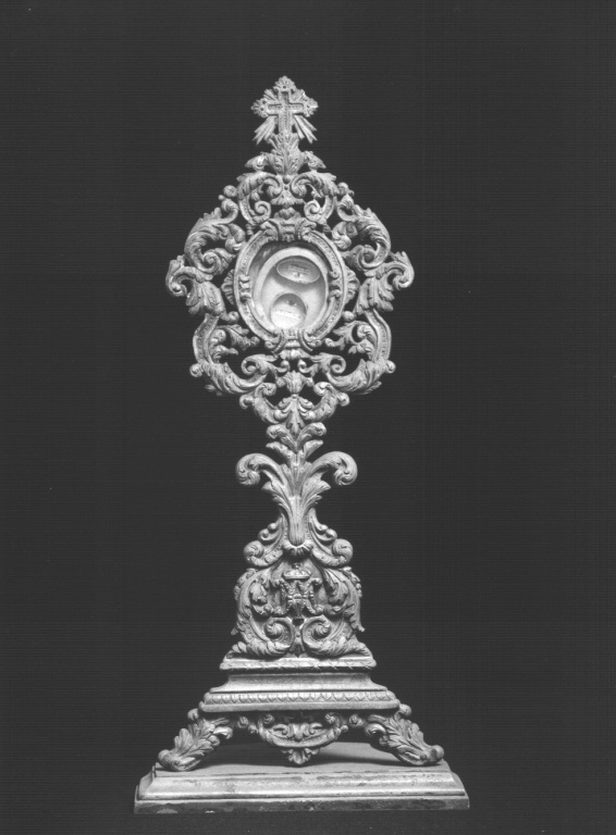 reliquiario - a ostensorio - ambito romano (ultimo quarto sec. XIX)