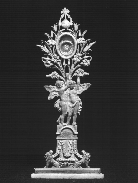 reliquiario - a ostensorio - ambito romano (prima metà sec. XIX)