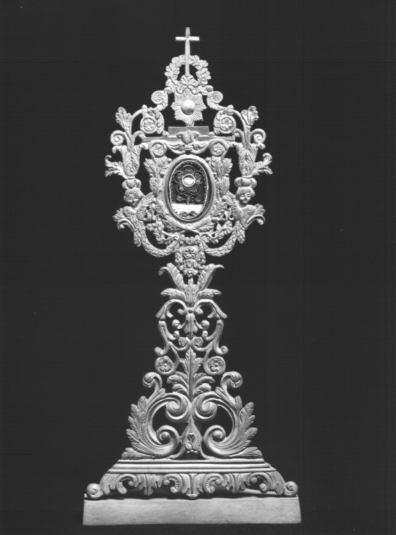 reliquiario - a ostensorio - ambito romano (fine/inizio secc. XIX/ XX)