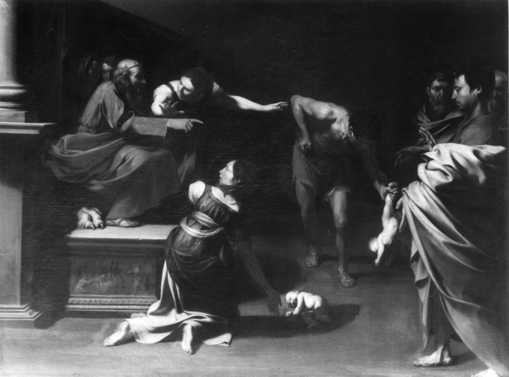Giudizio di Salomone (dipinto) di Maestro del Giudizio di Salomone (sec. XVII)