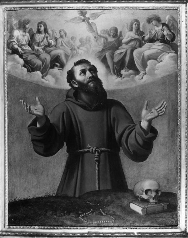 San Francesco riceve le stimmate (dipinto) di Carracci Agostino (ultimo quarto sec. XVI)