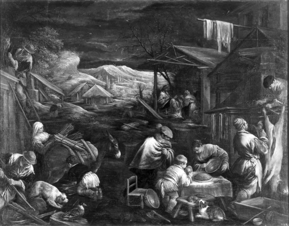 l'Inverno (dipinto) di Da Ponte Jacopo detto Jacopo Bassano (cerchia) (seconda metà sec. XVI)