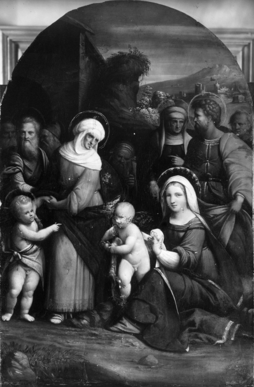 Sacra Famiglia e Santi (dipinto) di Tisi Benvenuto detto Garofalo (sec. XVI)