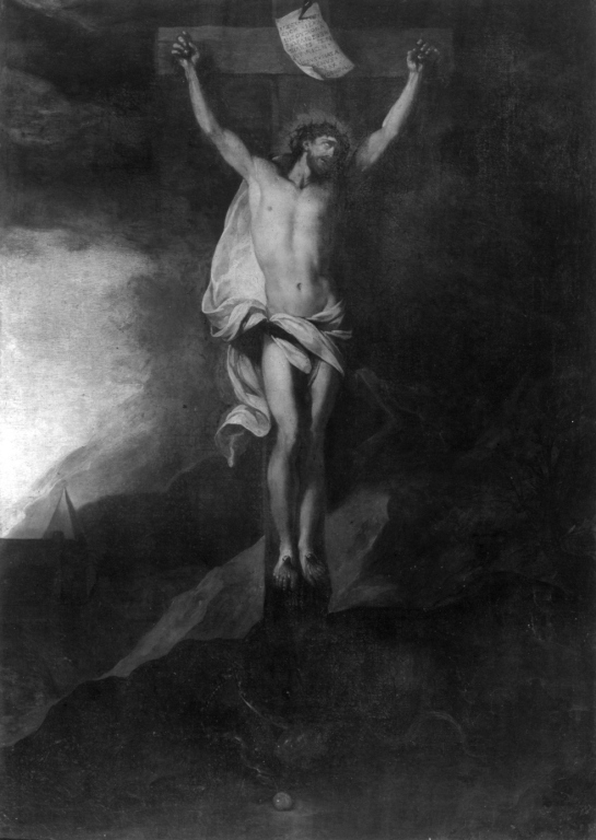 Gesù crocifisso (dipinto) di Van Dyck Anton (maniera) (prima metà sec. XVII)