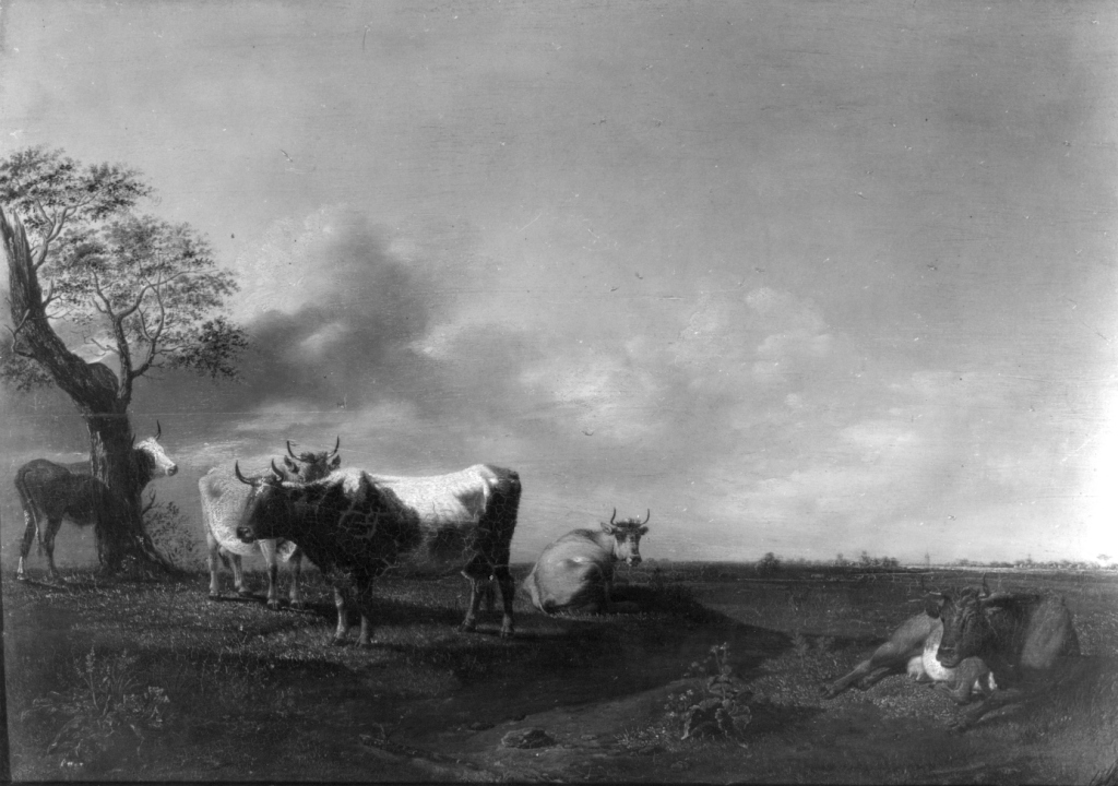 Paesaggio con mucche (dipinto) di Potter Paulus (sec. XVII)
