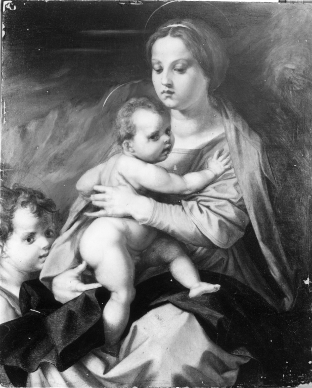 Madonna con Bambino e San Giovannino (dipinto) - ambito italiano (prima metà sec. XVI)