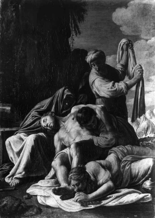 Cristo deposto dalla croce (dipinto) di Bassetti Marcantonio (sec. XVII)