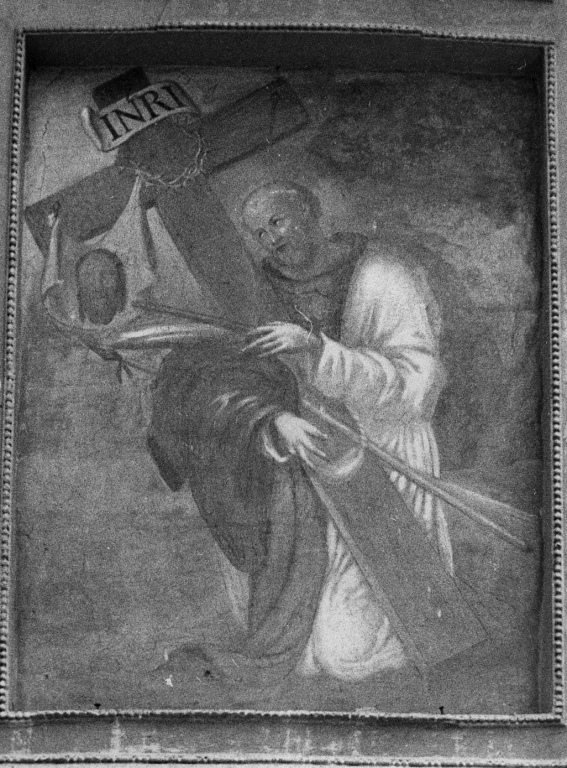 S. Bernardo abbraccia la Croce (dipinto) di Fabroni Filippo (sec. XIX)