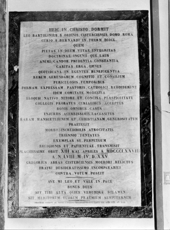 lapide - ambito romano (sec. XIX)