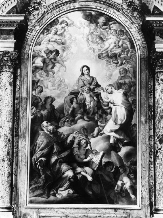 Matrimonio mistico di S. Roberto con la Madonna (dipinto) di Odazzi Giovanni (prima metà sec. XVIII)