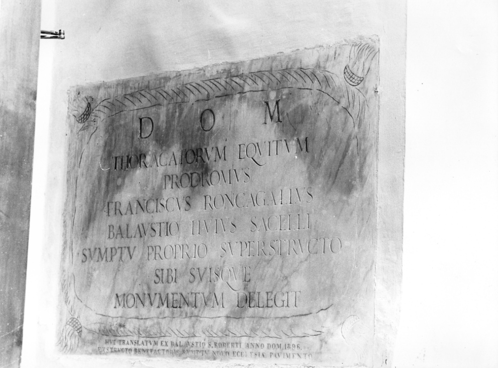 lapide - ambito romano (metà sec. XVIII)