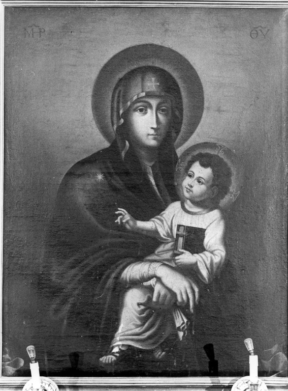 Madonna delle Grazie, Madonna con Gesù Bambino (dipinto) - ambito romano (seconda metà sec. XIX)