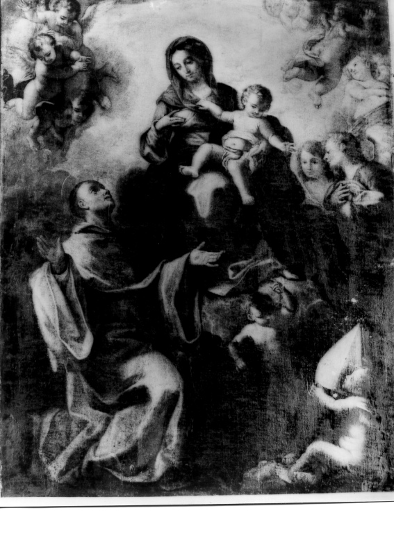 Vergine appare a S. Bernardo (dipinto) - ambito romano (seconda metà sec. XVII)